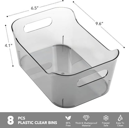 Tiawudi 8 Pack Plastic Storage Bins, Home Edit and Cabinet Organizers - Image 2