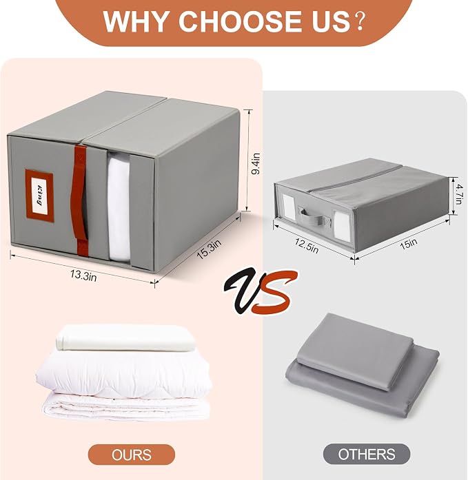 Extra Large Bed Sheet Organizer, 2 Pack Foldable Sheet Organizers and Storage - Image 2