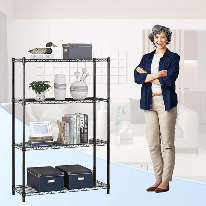 BestOffice 36"x14"x54" 4 Tier Layer Shelf Adjustable Steel Commercial Wire - Image 4