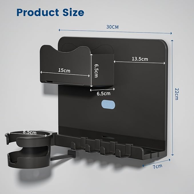 Floating Shelves for Bedside Shelf, Stick On Accessories Organizer, Wall Mount - Image 2