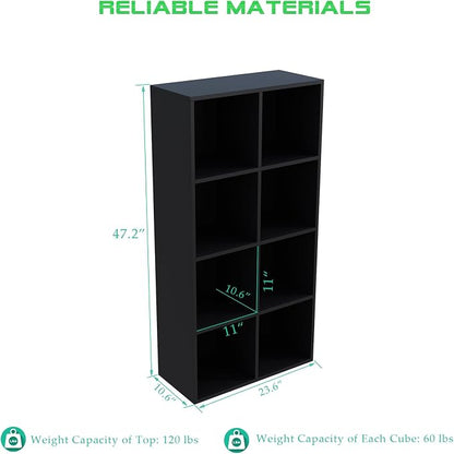 8-Cube Storage Shelf Bookcase - Image 3