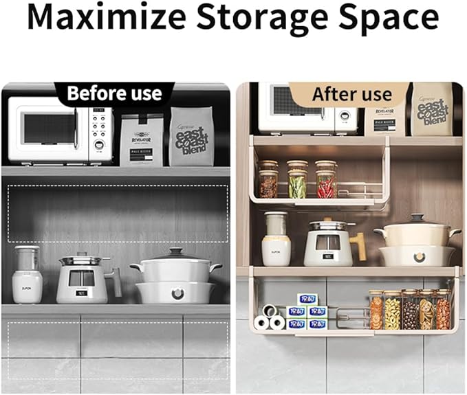 Expandable Under Shelf Basket Organizer, Under Shelf Storage, Hanging Baskets - Image 5