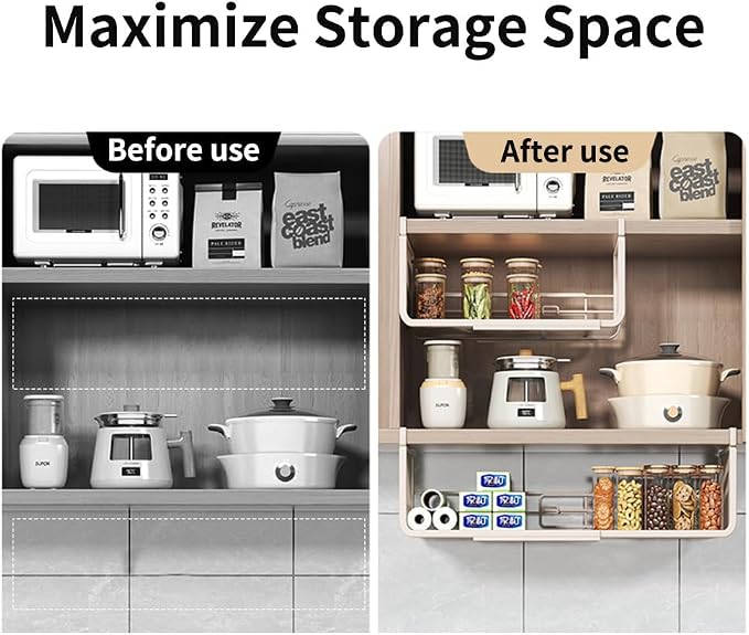 Expandable Under Shelf Basket Organizer, Under Shelf Storage, Hanging Baskets - Image 5