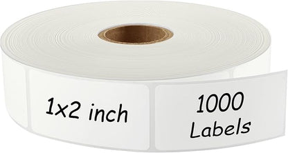 MaxGear 1000 Removable Freezer Labels 1x2 Inch | Waterproof Oil Resistant by MaxGear