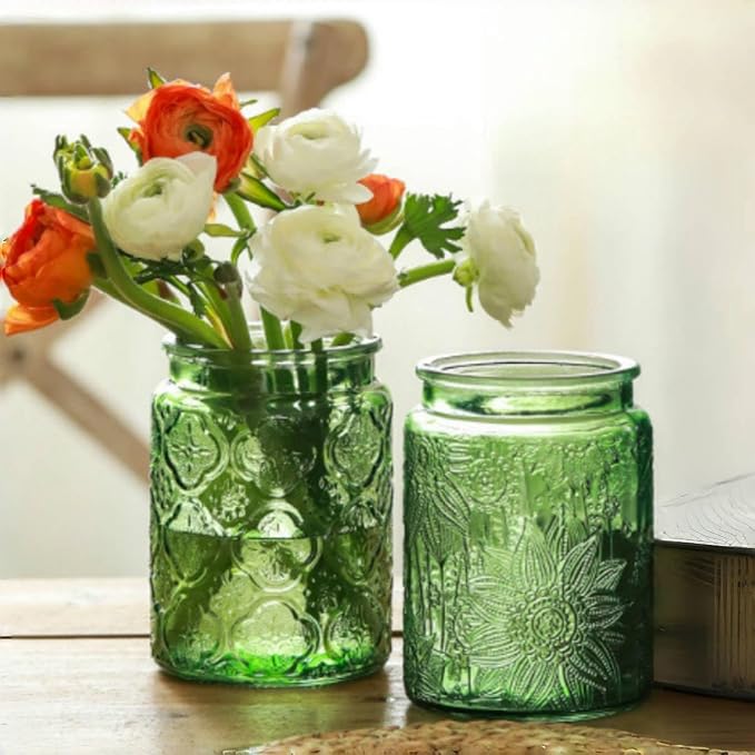 Green Glass Canister, Candy Jar - Image 6