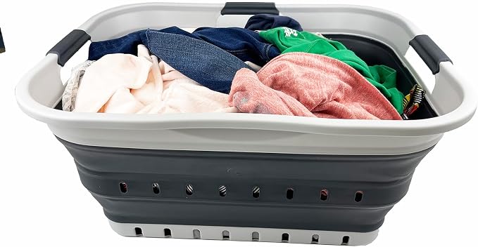 SAMMART 42L Collapsible Plastic Laundry Basket - Image 6