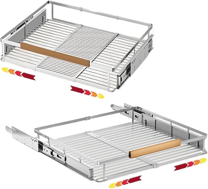 2 Pack Expandable Pull Out Cabinet Organizer，Side Mounting by Unknown