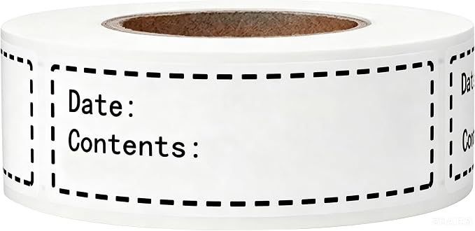600pcs Removable Freezer Labels, 1x3 Inch Food Storage Stickers Containers Date by Unknown