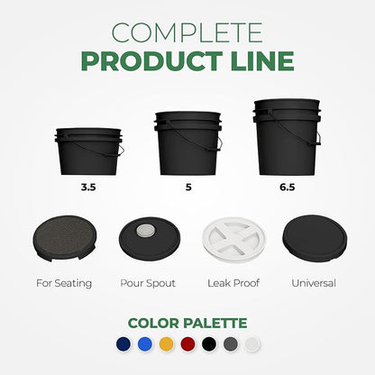 EconoHome 5-Gallon Black Bucket Pail Container - Image 8