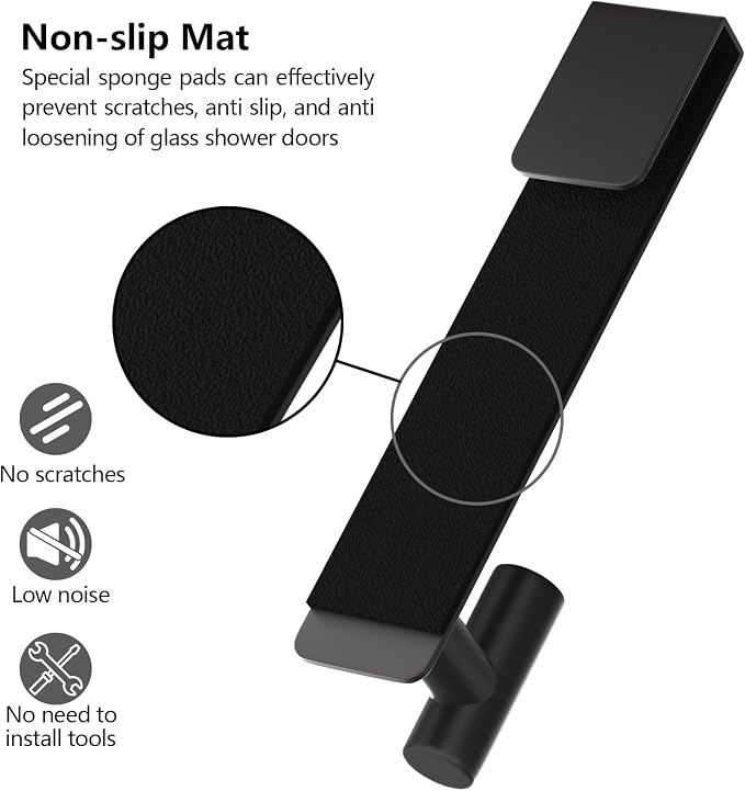 PMMASTO Shower Door Hooks, Extended Towel Hooks - Image 6