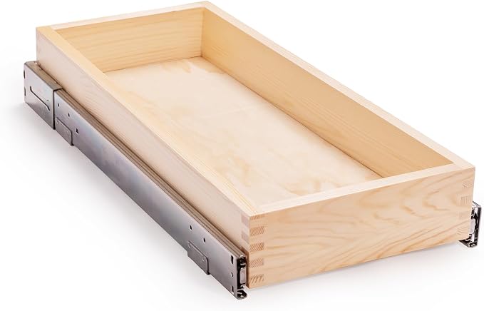 Mulush 10”W x 21”D x 3”H Soft Close Slide Out Wood Drawer Organizer by Mulush