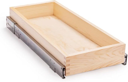 Mulush 10”W x 21”D x 3”H Soft Close Slide Out Wood Drawer Organizer by Mulush