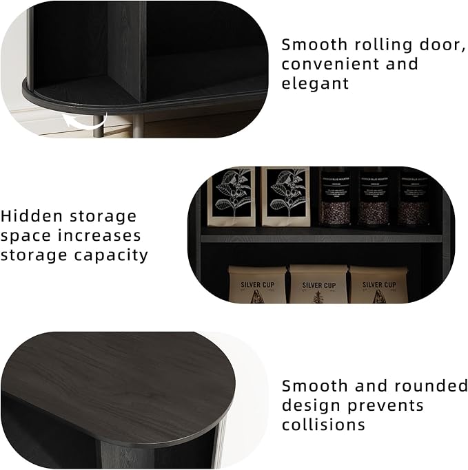 Buffet Sideboard Cabinet with Storage, Modern Accent Coffee Bar Console Table - Image 5