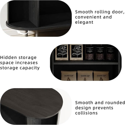 Buffet Sideboard Cabinet with Storage, Modern Accent Coffee Bar Console Table - Image 5