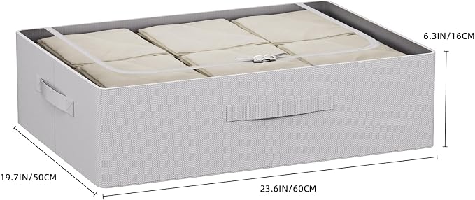 CYhom Under Bed Storage Bins Frame Storage Box Oxford Fabric Sturdy Underbed - Image 7
