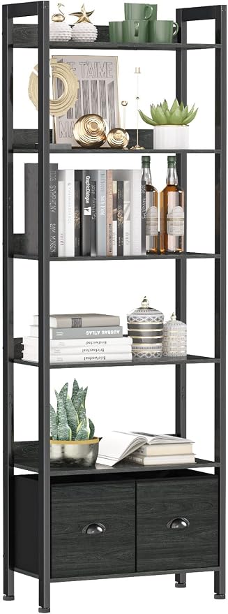 Furologee 6-Tier Bookshelf, Tall Bookcase by Furologee