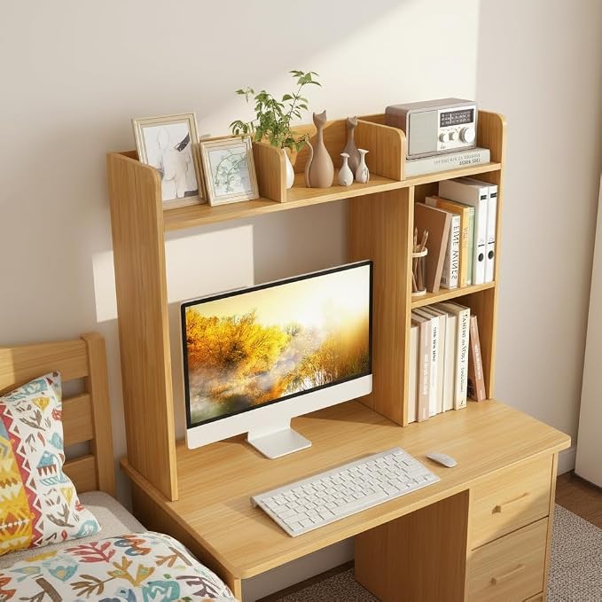 Tangkula Desktop Bookshelf, Countertop Storage Hutch - Image 4