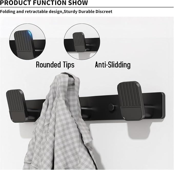 Coat Rack Wall Mount Coat Hooks - Image 4