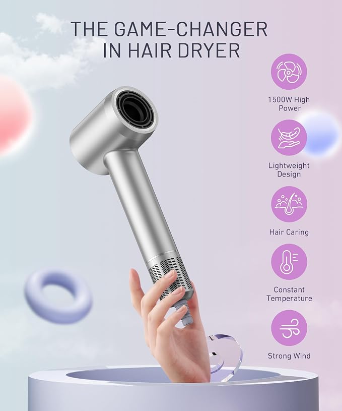Hair Dryer - 150000 RPM High-Speed Brushless Motor Negative Ionic Blow Dryer - Image 7