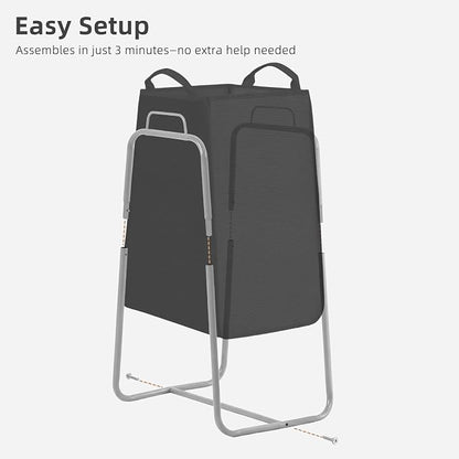STORAGE MANIAC Metal Rack Laundry Hamper, Large Laundry Basket - Image 7