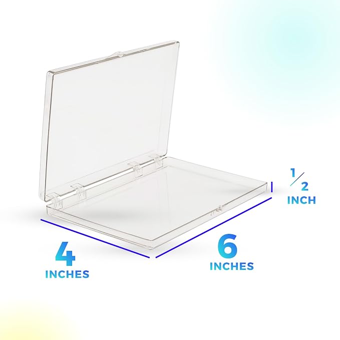 4-Pack Clear Hinged Plastic Containers, Keepsake Storage Boxes, Made in USA - Image 6