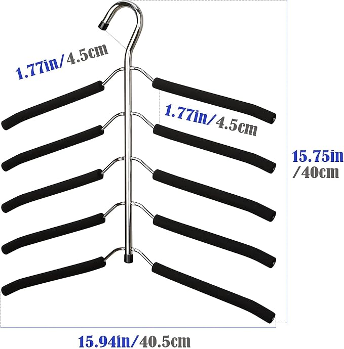 Hangers Space Saving Clothes Hanger 4 Packs Swing Arm Non Slip Padded Coat - Image 7