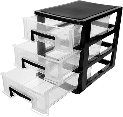 Angoily 3 Tier Plastic Drawer Type Closet, Plastic Home Office Storage Organizer - Image 7