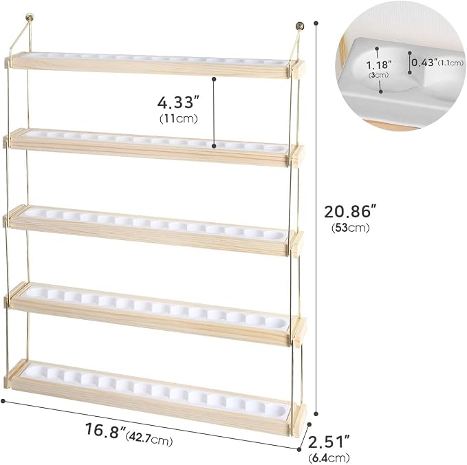 J JACKCUBE DESIGN Wall Mount Essential Oils Display Shelf - Image 3