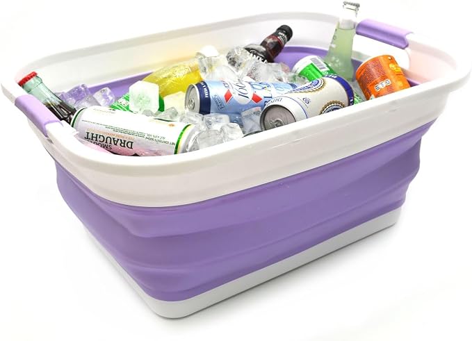 SAMMART 41L Collapsible Plastic Laundry Basket-Foldable Pop Up Storage - Image 4