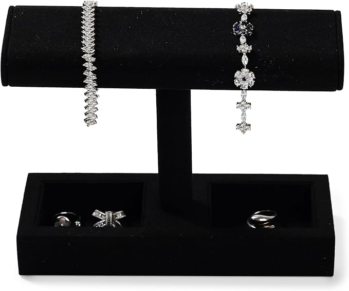 Oirlv Microfiber T-Bar Watch Display Stand Jewelry Display Props Jewelry - Image 6