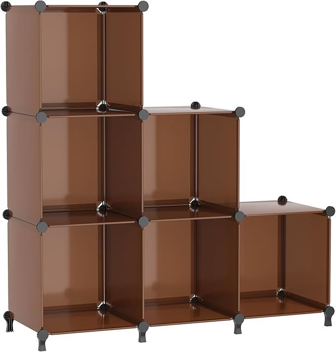 AWTATOS Cube Storage Organizer, Storage Cubes Shelves Bookshelf, 6 Cube Closet by AWTATOS