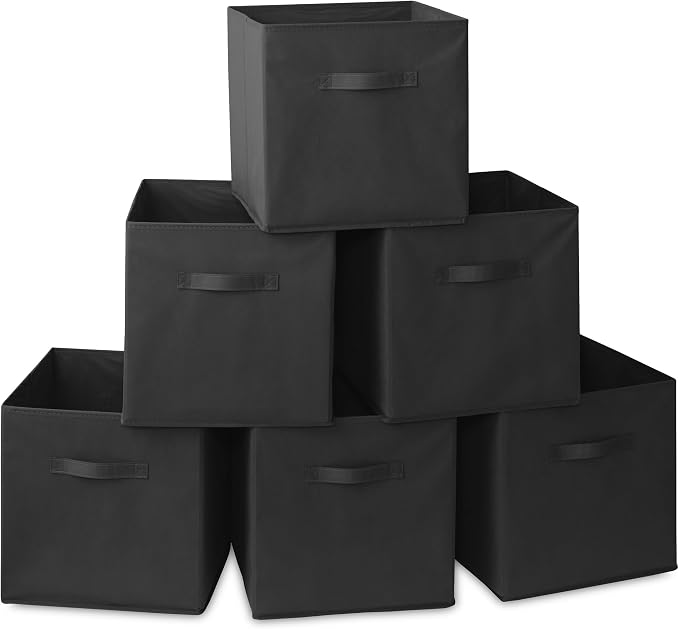 Casafield Set of 6 Collapsible Fabric Cube Storage Bins, Cubby Organizers & More by Casafield