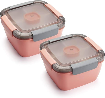 Salad Lunch Container To Go, 2 Packs 52-oz Salad Bowls to go by Freshmage
