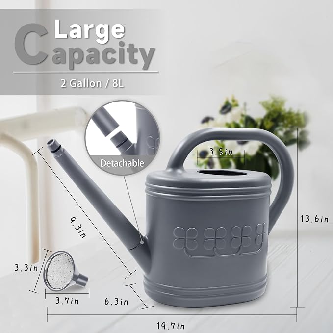 2 Gallon Watering Can, Outdoor Watering Can - Image 2