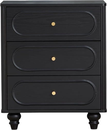 ORRD 3 Drawer Fluted Dresser for Bedroom Set of 2, Mid Century Modern Chest of - Image 7