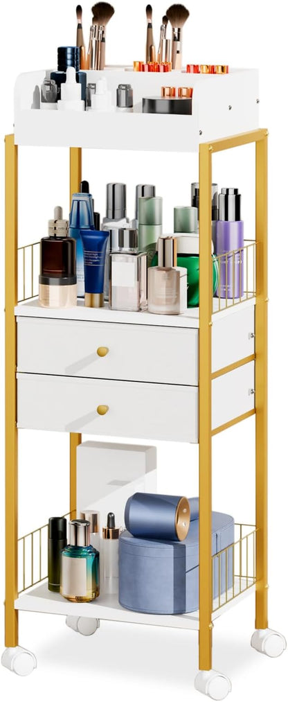 Makeup Organizer Cart Shelf Floor Skincare Organizers Make Up and Station by lurcns