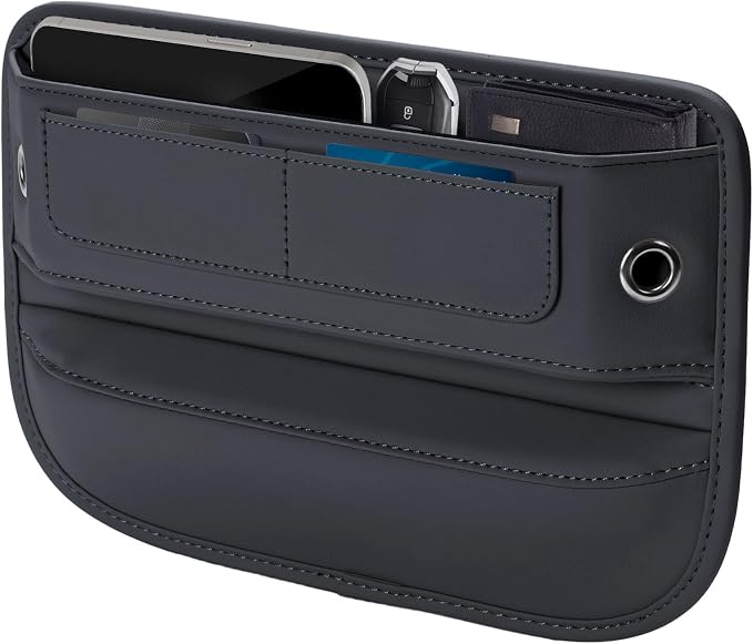 Universal Fit Premium Leather Car Seat Gap Filler Organizer, Center Console by Owntow