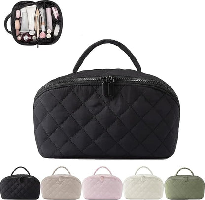 2026 New Travel Makeup Bag, Festivalment Wide Open Lay-Flat Water-Resistant by Unknown