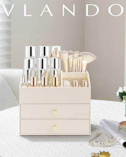 Vlando Makeup Organizer for Vanity, Large Capacity Countertop Organizer - Image 9