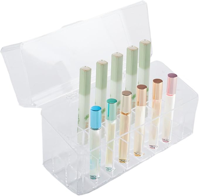 Klmnop Rollerball Perfume Organizer, 24 Grids Clear Acrylic Perfume Organizer by Klmnop