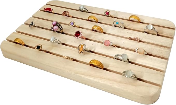 Natural Wood Business Card Holder Wooden Earring Display Stands Jewelry Retail - Image 3
