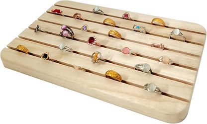 Natural Wood Business Card Holder Wooden Earring Display Stands Jewelry Retail - Image 3