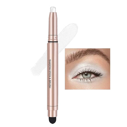 White Cream Eyeshadow Stick, Single Shimmer Eyeshadow Pencil, Waterproof Long - Image 2