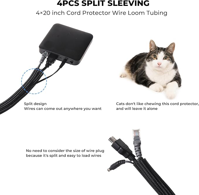 98 Pcs Cable Management Kit, Prevents Cables from Tangling Cable Straps - Image 7