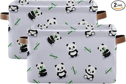 ZAZYXTJ Cute Panda Storage Basket by ZAZYXTJ