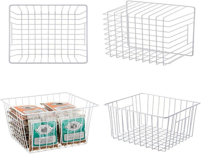 Freezer Baskets Storage Organizer, Refrigerator Metal Wire Basket bins - Image 3