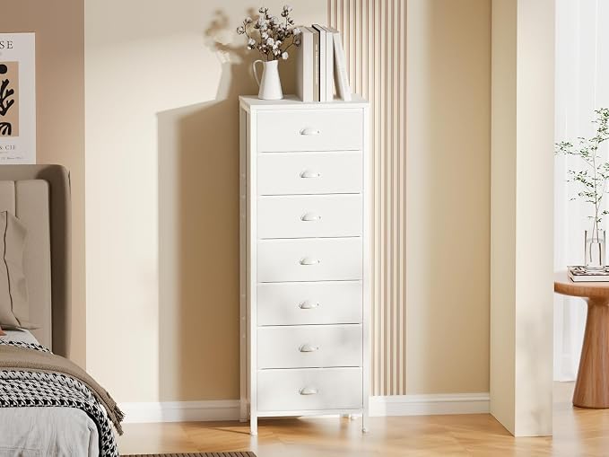 Furnulem White Tall Dresser for Bedroom - Image 8