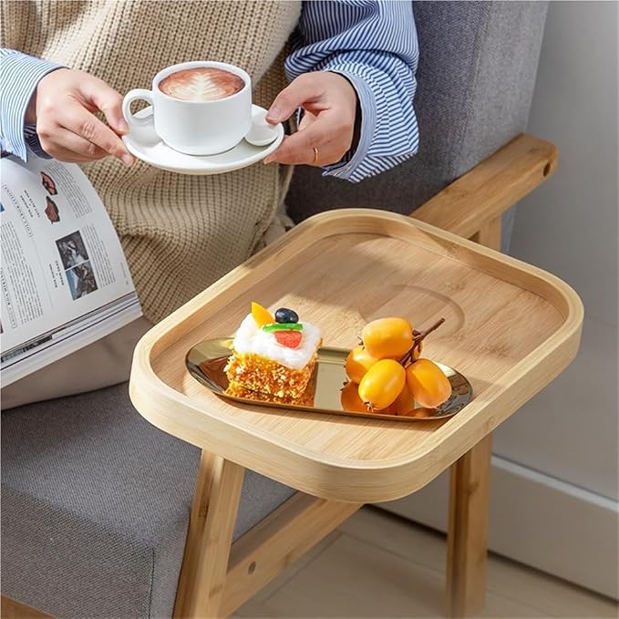 Bedside Caddy, Clip-on Wooden Bedside Shelf - Image 2