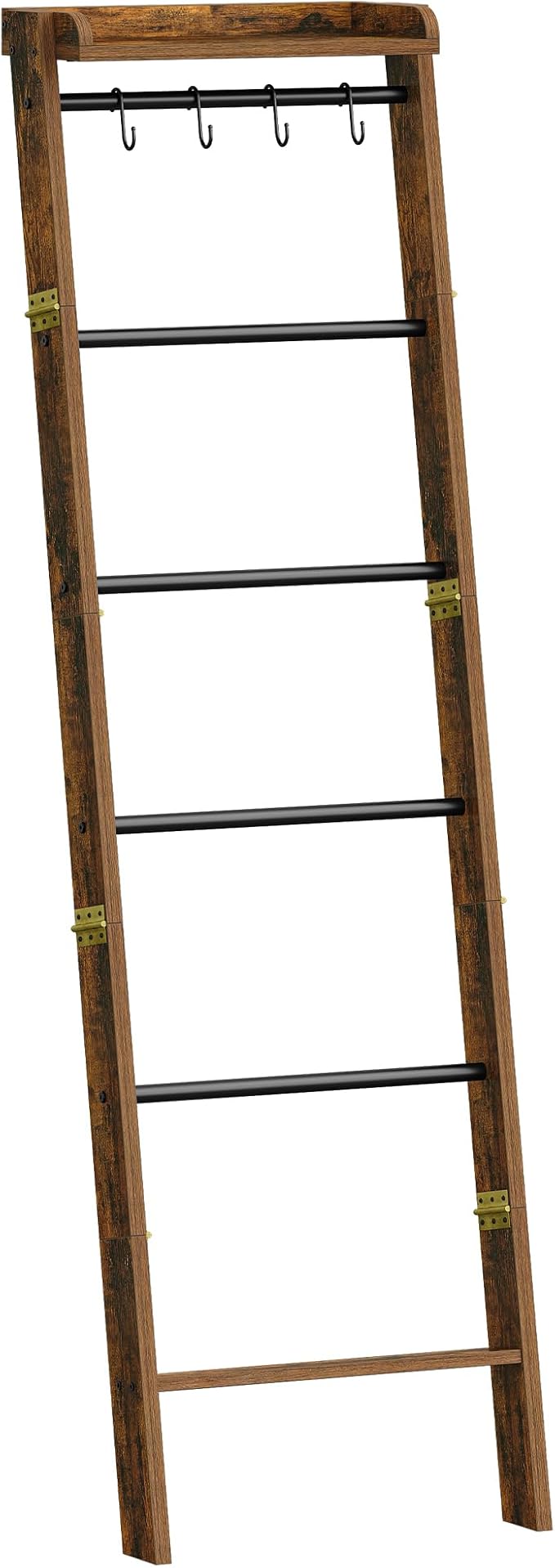 Blanket Ladder Shelf, Decorative Quilt Rack, 7-Tier Farmhouse Ladder Holder - Image 9