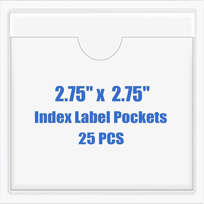 Origin-Joy 25 PCS Self-Adhesive Index Label Pockets by Origin-Joy
